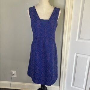 Maeve Navy Patterned Midi Dress